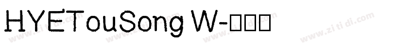 HYETouSong W字体转换